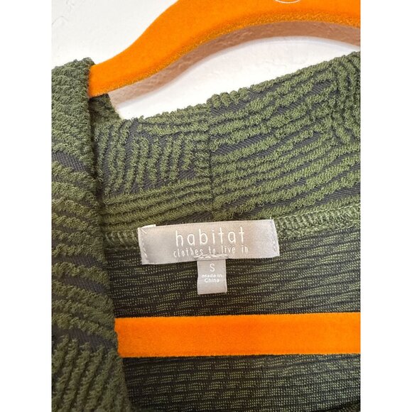 Habitat Cowl Neck Sweater Knit One Pocket Zipper Hem Detail Tunic Green Small - Picture 6 of 8